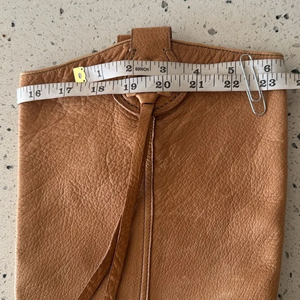 Coach Selena Tan Leather Knee-High Heeled Boots Western Boho Women’s Size 11 EUC